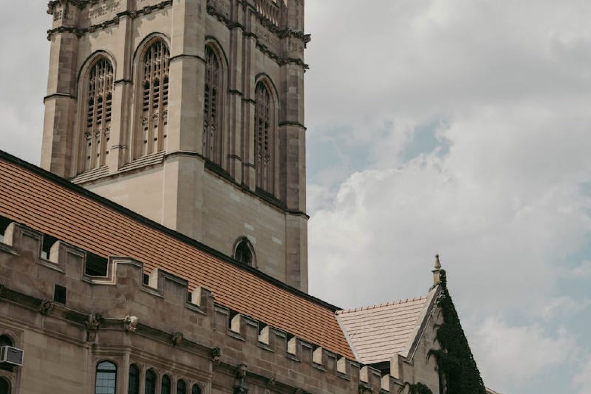 Explore the stunning Gothic architectural details of a historic building in Chicago.