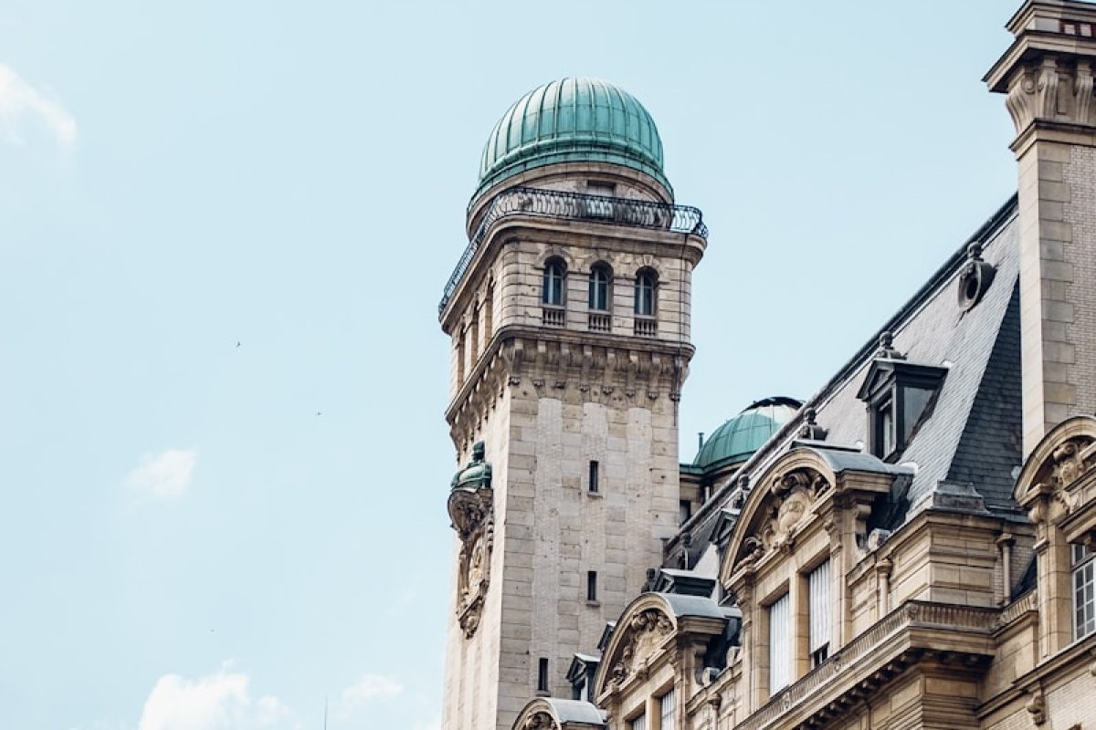 a large building with a clock tower on top of it