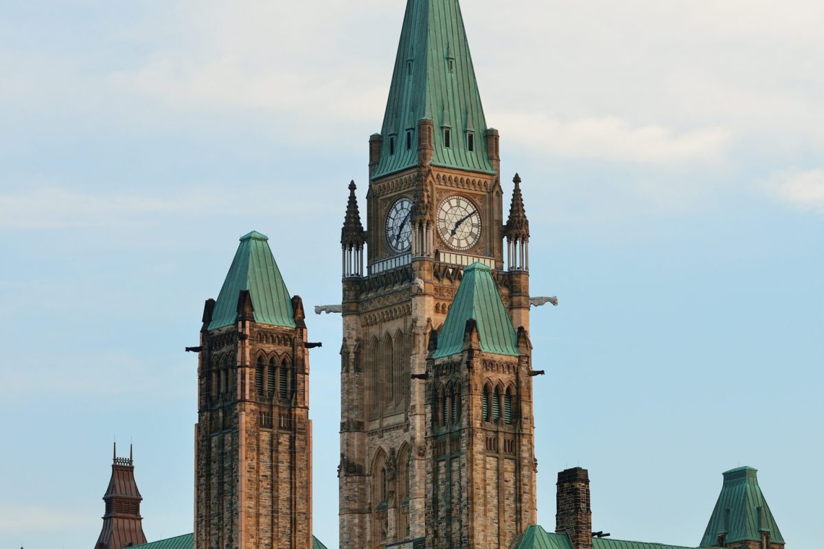 Parliament Hill building closeup in Ottawa, Canada