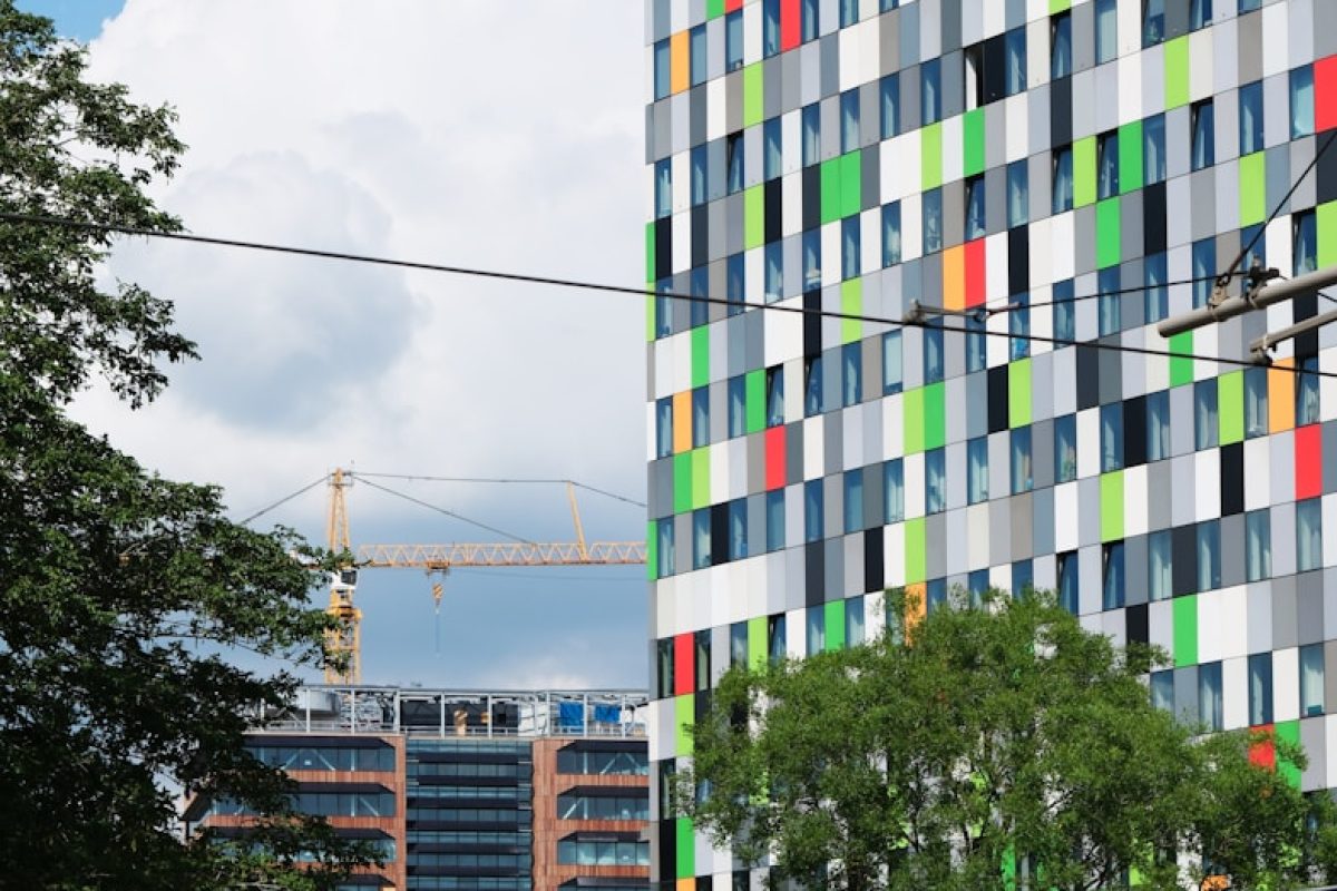 A public transit bus on a city street